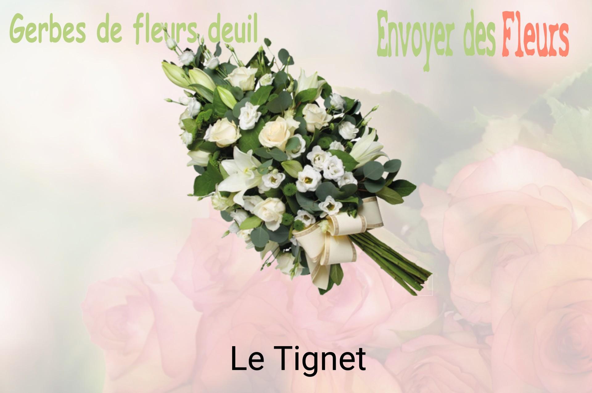 Gerbe de fleurs de deuil livrée à Le Tignet